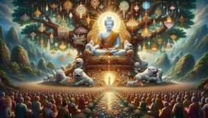 1 Miracle One Buddha with Jeweled Tree first day of springBuddha Weekly