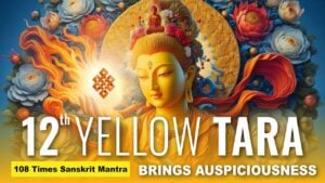 12 yellow gold tara mantra of au
