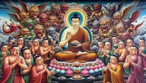 15 Buddha miraculously manifests food of 100 tasts and blesses 18 kinds of demons enlightening themBuddha Weekly 1