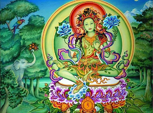 Buddha Weekly Green Tara and Tam Symbol Buddhism