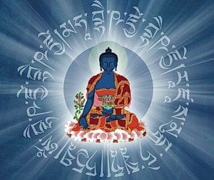 Buddha Weekly 0Mantra around medicine buddha