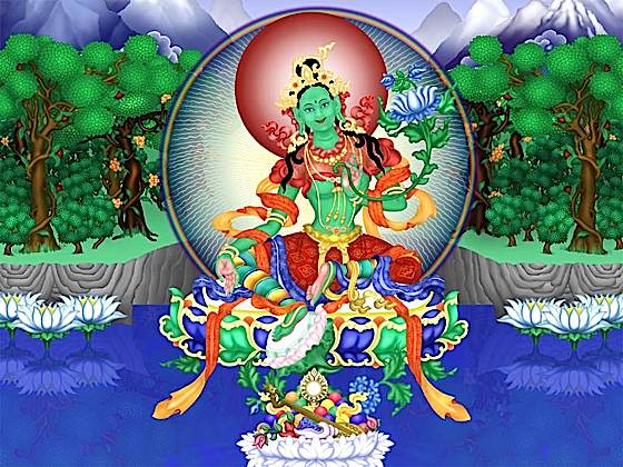 Green Tara meditation tankha