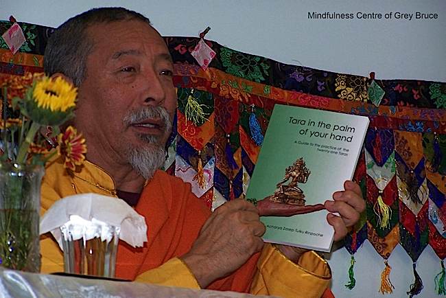 Zasep Tulku Rinpoche is the author of Tara in the Palm of Your Hand, a commentary and practice of the 21 Taras.