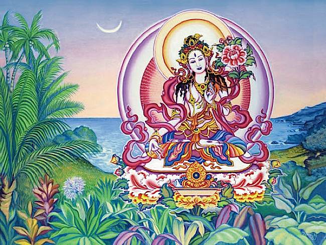 Buddha Weekly White Tara and ocean copy Buddhism