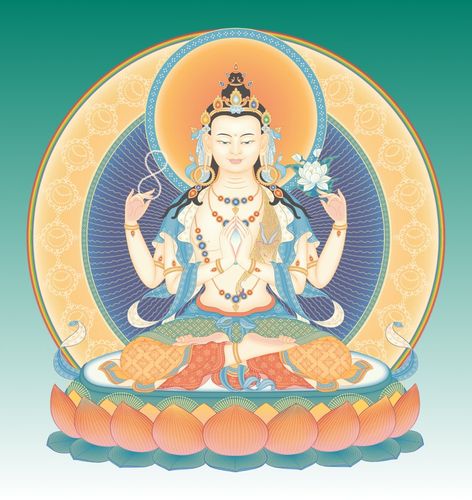 Beautiful Four Arm Avalokiteshvara