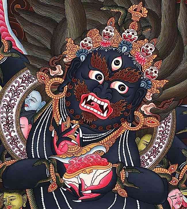 Buddha Weekly Black Mahakala tangkha Buddhism