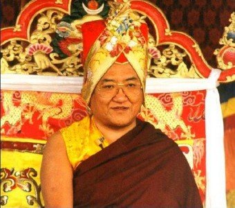 His Holiness Sakya Trizin at an initiation.