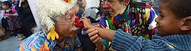 Patch Adams, M.D. uses laughter as a powerful medicine.