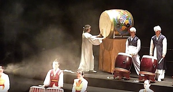 Korean drumming performance.