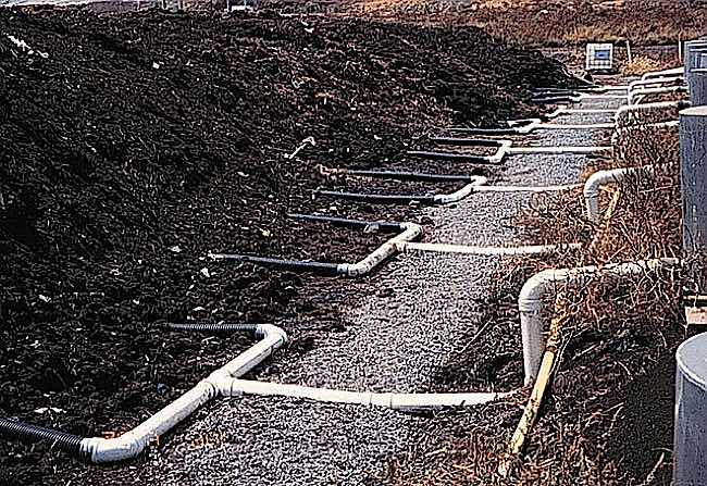 Factory pig farm producing waste products. Unlike organic farms, large scale factory farms product more pollution than a small human city.