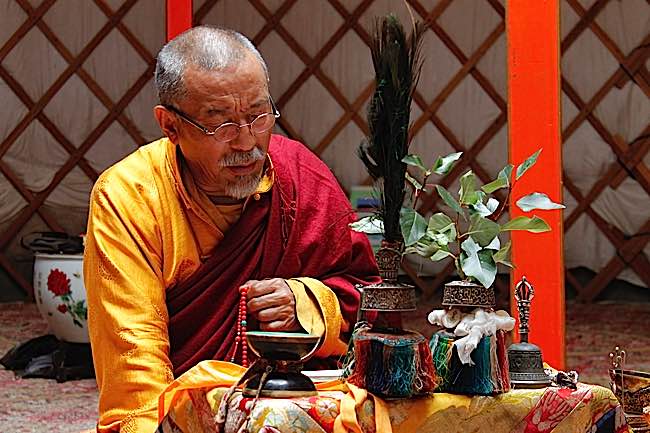 Zasep Tulku RInpoche teaching in Mongolia.