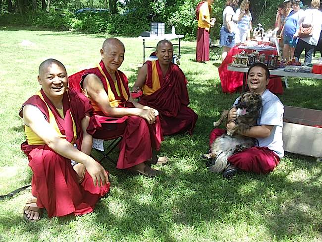 At the Centre in Redding, they perform animal blessing ceremonies. At the event in 2014, nearly 100 residents brought dogs, cats, horses, turtles, sheep and goats to be blessed.