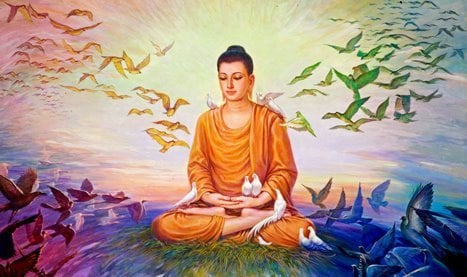 Buddha with the birds