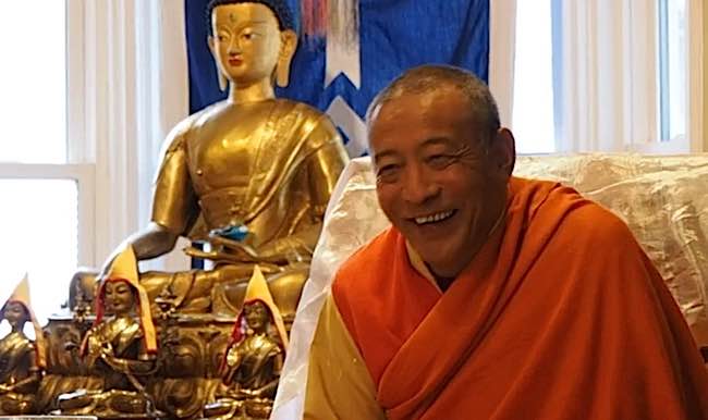 Venerable Acharya Zasep Tulku Rinpoche at Gaden Choling Toronto during a weekend retreat on Ngondro.