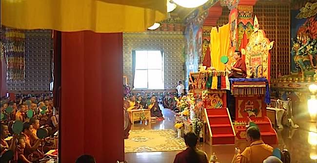 Chod practice with Dudjom Yangsi Rinpoche Samje Djedren Ani Gompa Nepal in 2014.