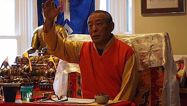 Zasep Tulku Rinpoche teaching at Gaden Choling Toronto.