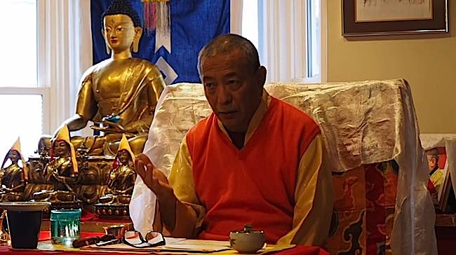 Venerable Zasep Tulku Rinpoche teaching at Gaden Choling Spring 2016. Rinpoche returns in November and December to Gaden Choling for another round of teachings. 