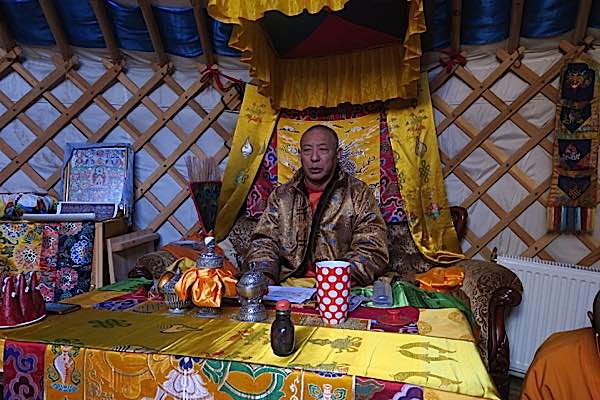 Zasep Tulku Rinpoche teaching in Mongolia Yurt 2017