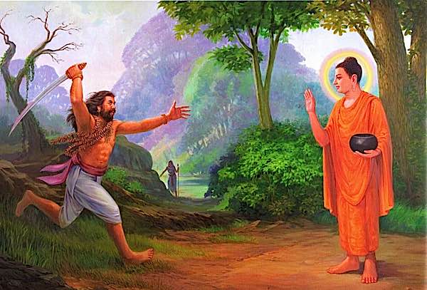 Buddha Weekly angulimala charges to Kill Buddha but he can never touch him Buddhism