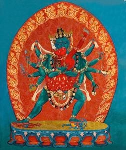 Buddha Weekly Vajrayogini Heruka 12 arm in embrace Buddhism