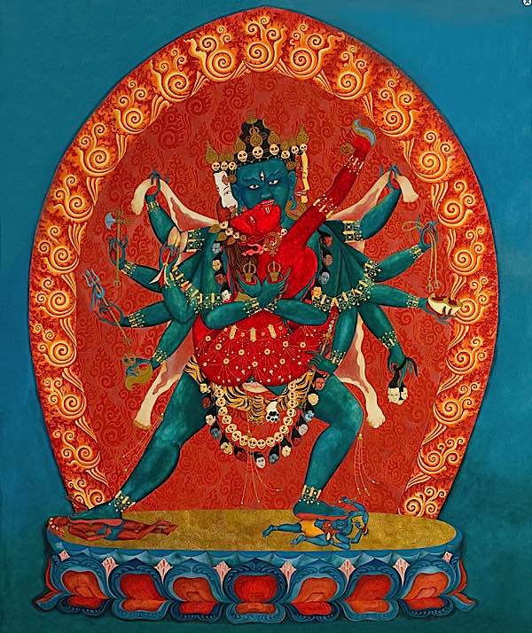 Buddha Weekly Vajrayogini Heruka 12 arm in embrace Buddhism