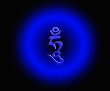 Blue Hum at Medicine Buddha heart