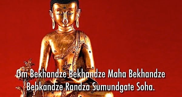 Buddha Weekly Medicine Buddha Statue with Mantra Buddhism