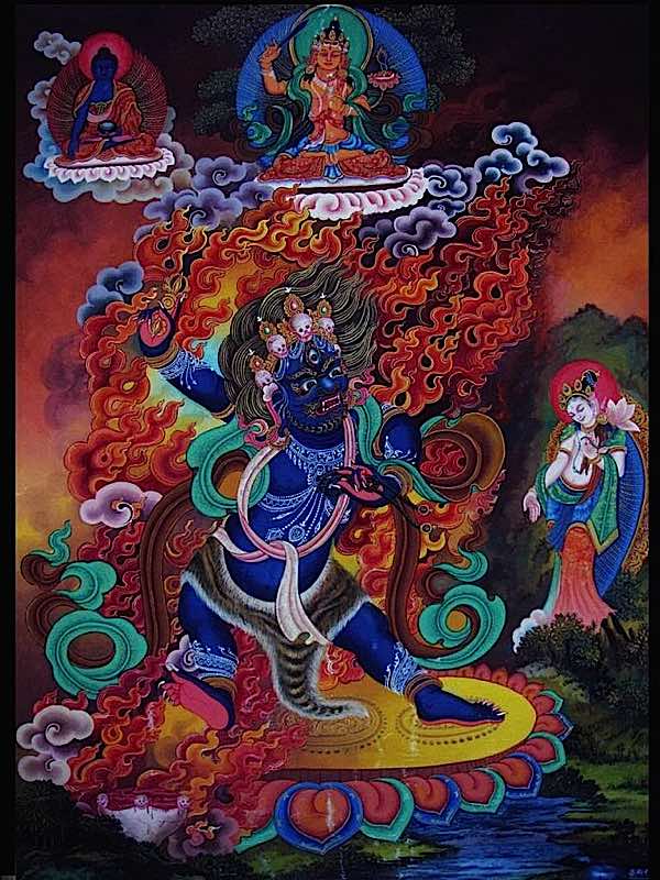 Buddha Weekly Vajrapani with Manjushri and Akshobya Buddhism