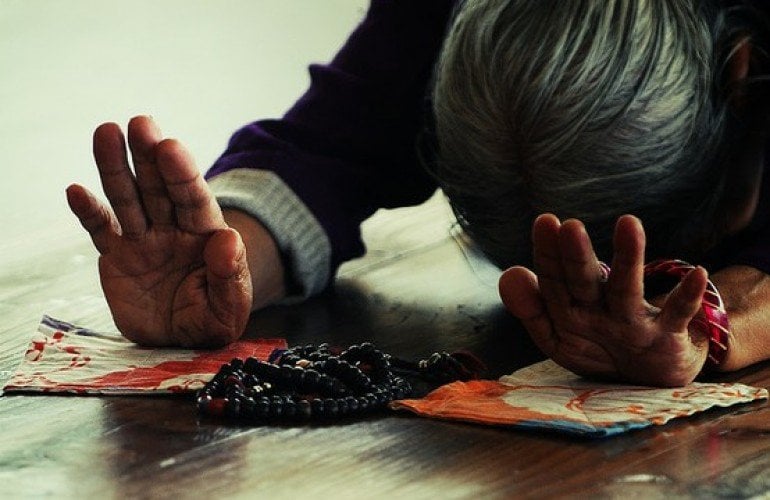 Tibetan Buddhist full prostration practice is a foundation practice.