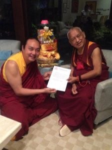 Namdrol Rinpoche with Lama Zopa Rinpoche