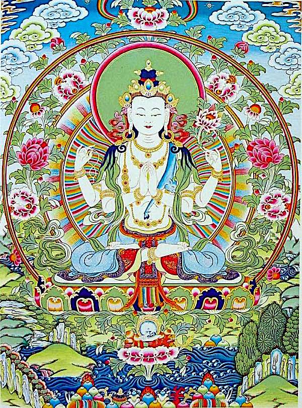 Buddha-Weekly-Avalokiteshvara Four-armed Bodhisattva Of Compassion ...