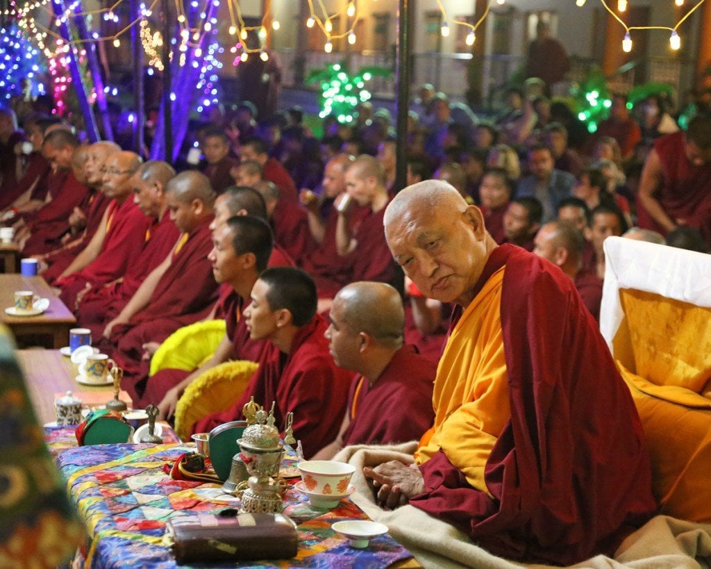 Lama Zopa at Lama Chopa Tsog puja