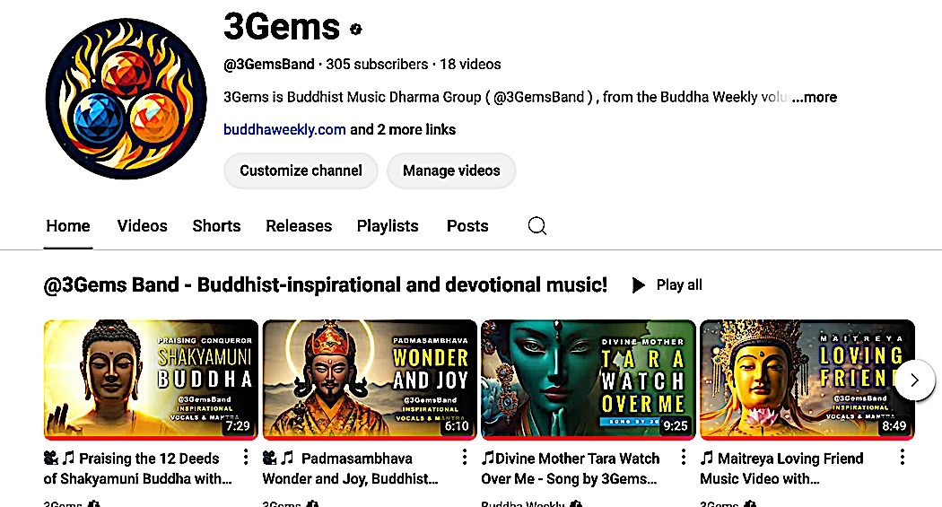 The Forgotten Practice of Simple Devotion to the Three Jewels: Buddha Dharma and Sangha, or Teacher, Yidam and Dakini 6 3 Gems Band Youtube ChannelBuddha Weekly