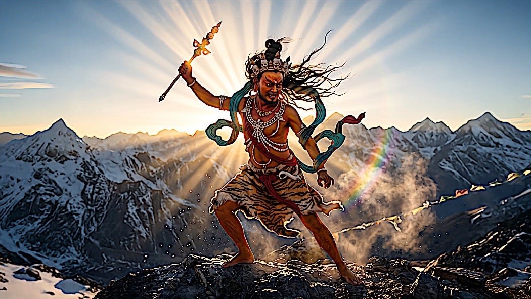 8 Guru Rinpoche Manifestations and Mantras Tibetan & Sanskrit | Padmasambhava’s 10th Day Practices 10 3. Guru Nyima Ozer 7Buddha Weekly