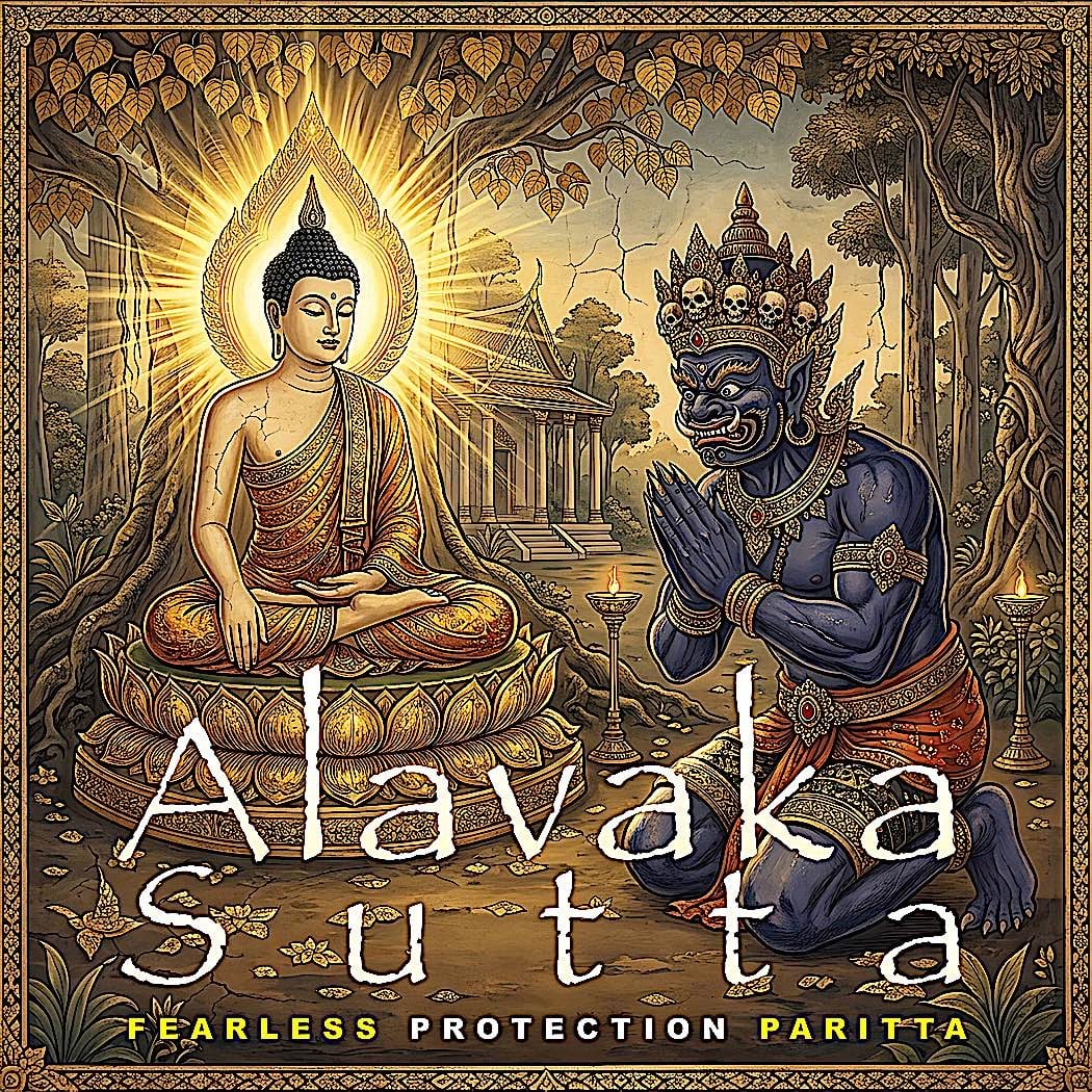 Alavaka Sutta Protection Paritta: Chant away fear, hostility & negative forces — in 20 minutes. 2 3Gems Pali Alavaka Sutta Cover 3000 copyBuddha Weekly