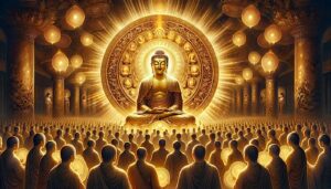 5 Buddha radiates gold blessing light to all beingsBuddha Weekly
