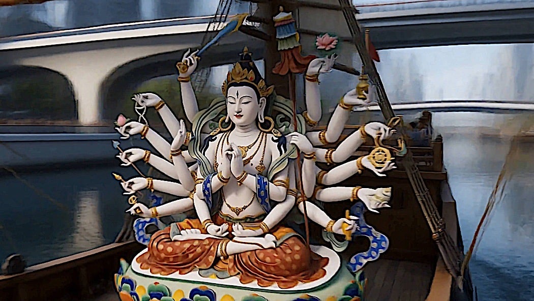 6 Avalokitesvara Heroes Overcoming 6 Poisons with 6 Syllables: Om Ma Ni Pad Me Hum: Enlightened Odyssey 7 Avalokitesvara transforms into Hayagriva, a wrathful form to pacify the Animal Realm of Ignorance. From the video 6 Avalokitesvara Heroes Overcoming 6 Poisons withOm Ma Ni Pad Me Hum: Enlightened Odyssey