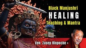 Black Manjushri Healing Teaching and Mantra Transmission from Venerable Zasep Rinpoche Video Thumbnail.