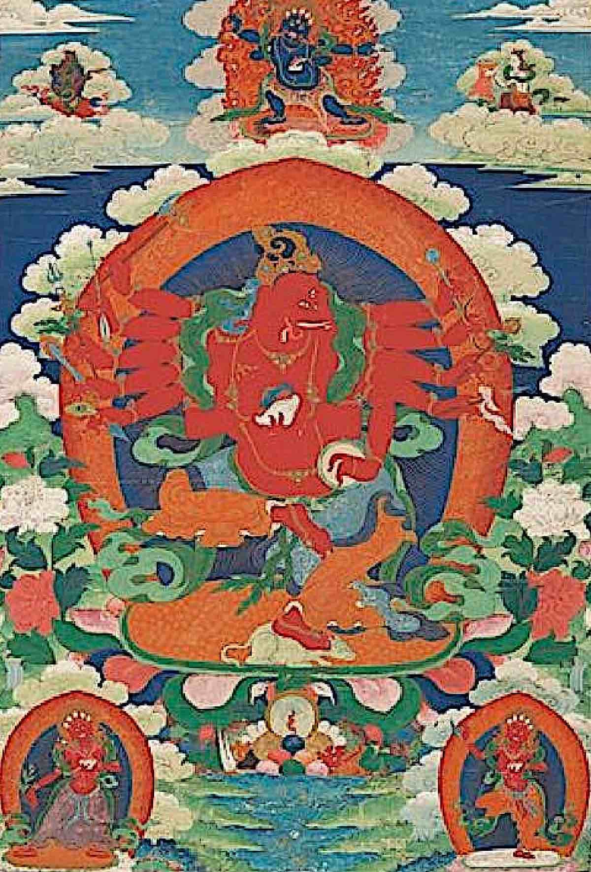 Buddha Weekly 12 Armed Maha Rakta Ganapati Himalayan art Buddhism