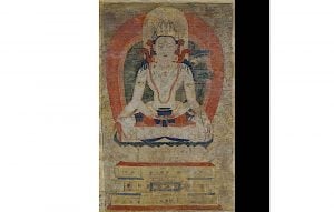 Buddha Weekly 4 armed Cunda very old thangka Buddhism