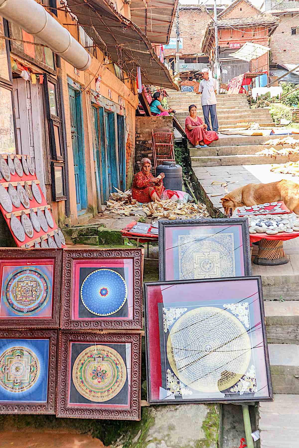 Buddha Weekly Art for sale on street in Kathmandu Nepal by Ipek Morel Diplikaya dreamstime xxl 114263859 Buddhism