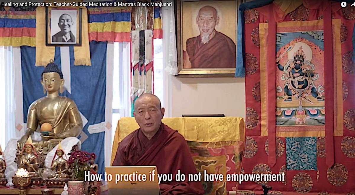 Buddha Weekly Black Manjushri teaching at Gaden Choling with Ven Zasep Rinpoche Buddhism