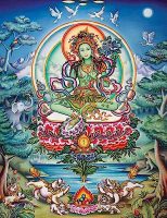 Buddha Weekly Buddha Weekly Tara of the Kandira Forest Turquoise Pure Land thangka Buddhism Buddhism