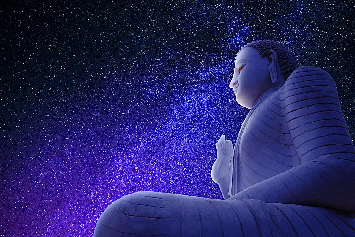 Buddha Weekly Buddha meditating universe stars Buddhism