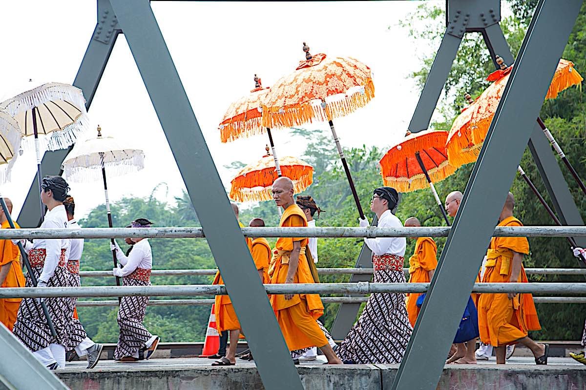 Buddha Weekly Buddhist together to celebrate the Vesak Day by flying lanterns 5000 at Borobudur Temple dreamstime xxl 72369549 Buddhism