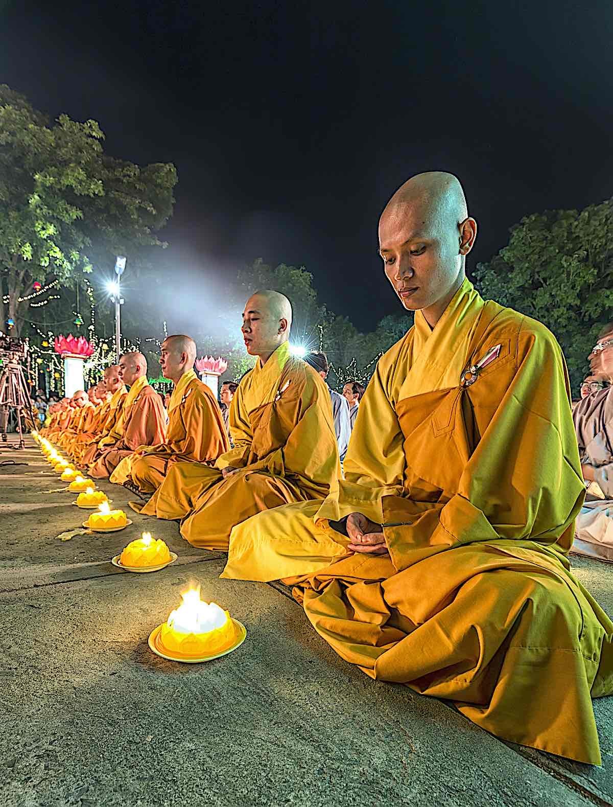 Buddha Weekly Celebrating light and Buddha Monks in Ho Chi Minh City Vietnam dreamstime m 64353418 Buddhism