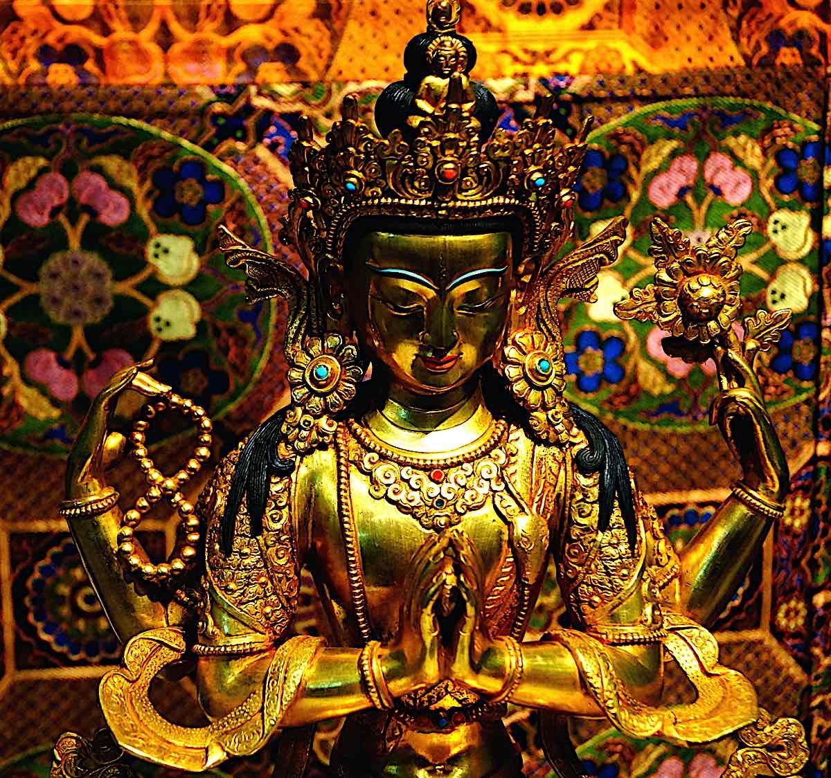 Buddha Weekly Chenrezig four armed Bodhisattva Compassion dreamstime xxl 92228024 Buddhism