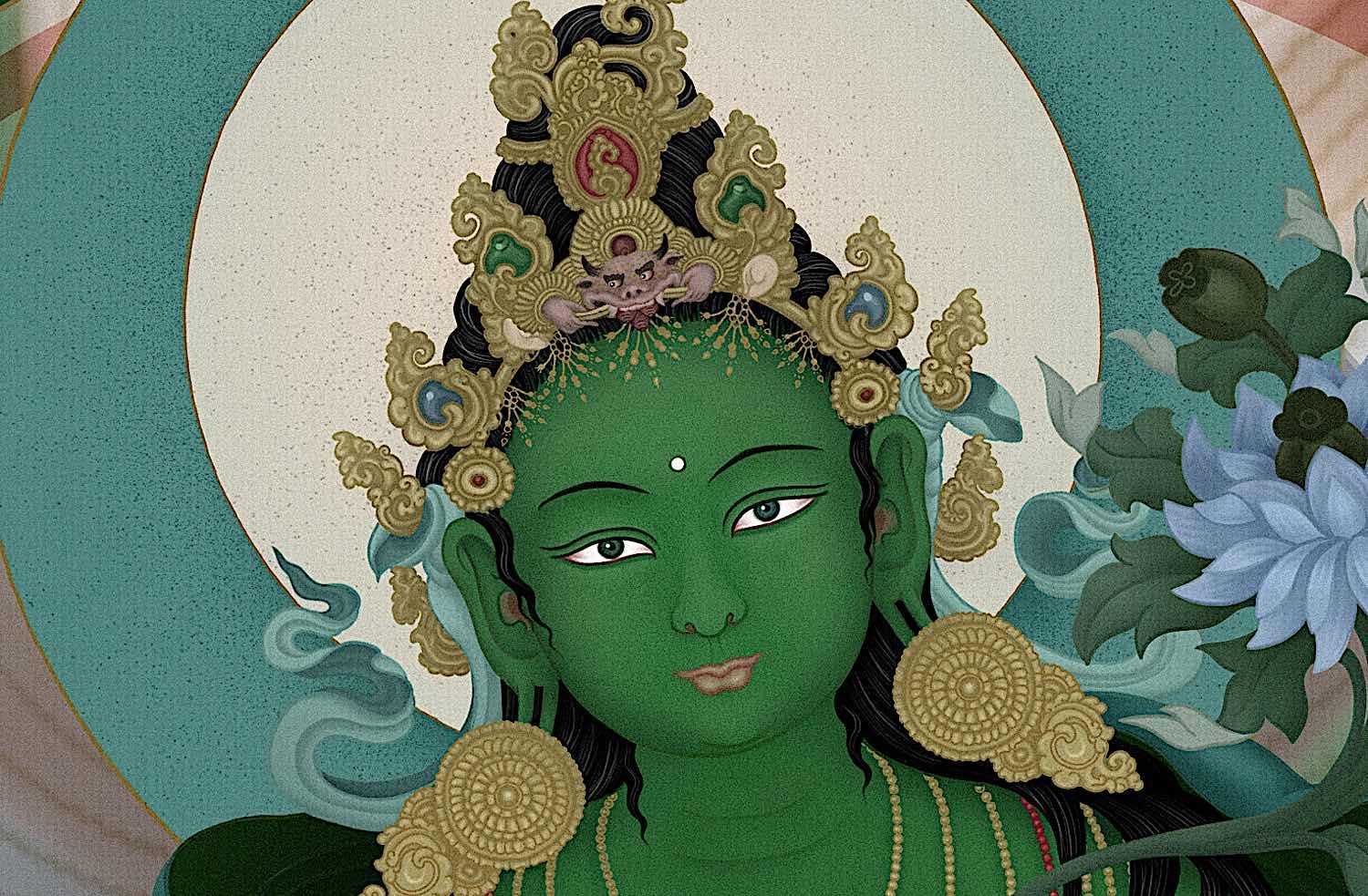 Tara protects us from the eight great external dangers and eight internal obstacles