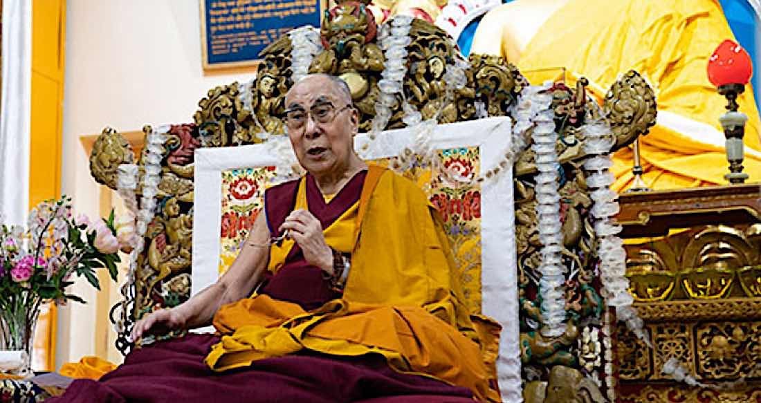 Buddha Weekly Dalai Lama at a Long LIfe prayer puja in Dharmasala July 5 2019 Tenzin Choejor Buddhism