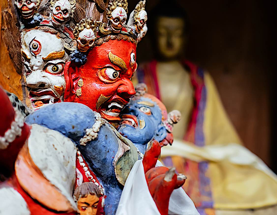 Buddha Weekly Dharmapala in Tsemo Hompa in Leh Buddhism